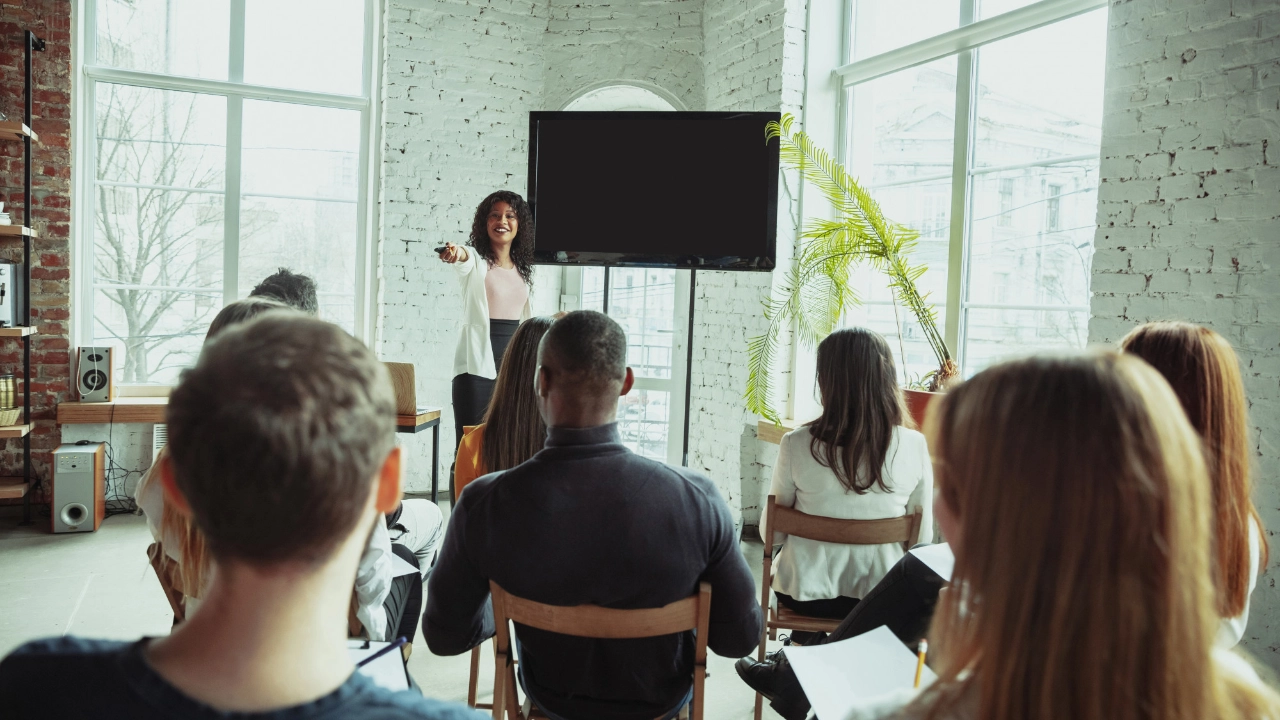 Seminar, Vortrag, Bildschirm