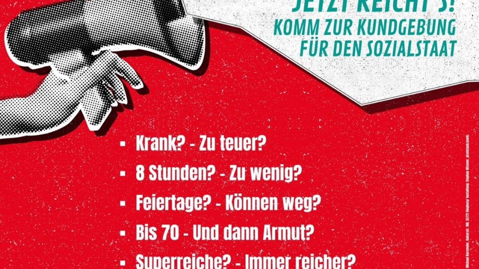 Aufruf zur Kundgebung